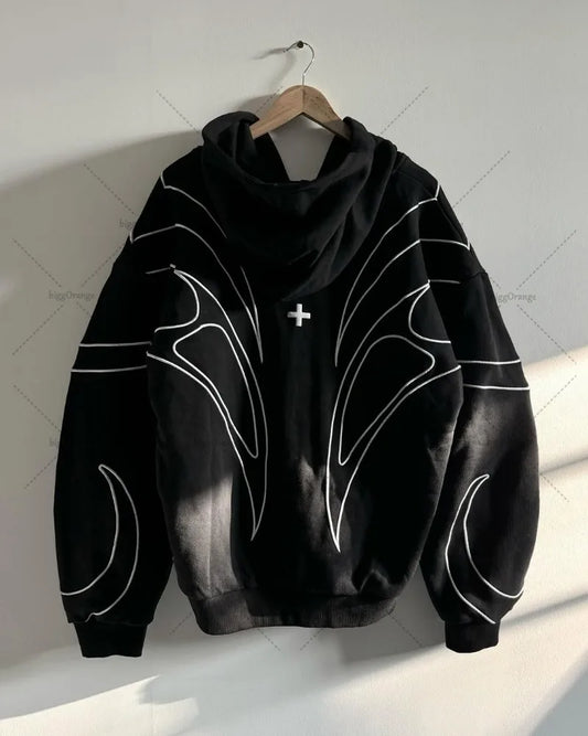 'Wavey' Padded Hoodie